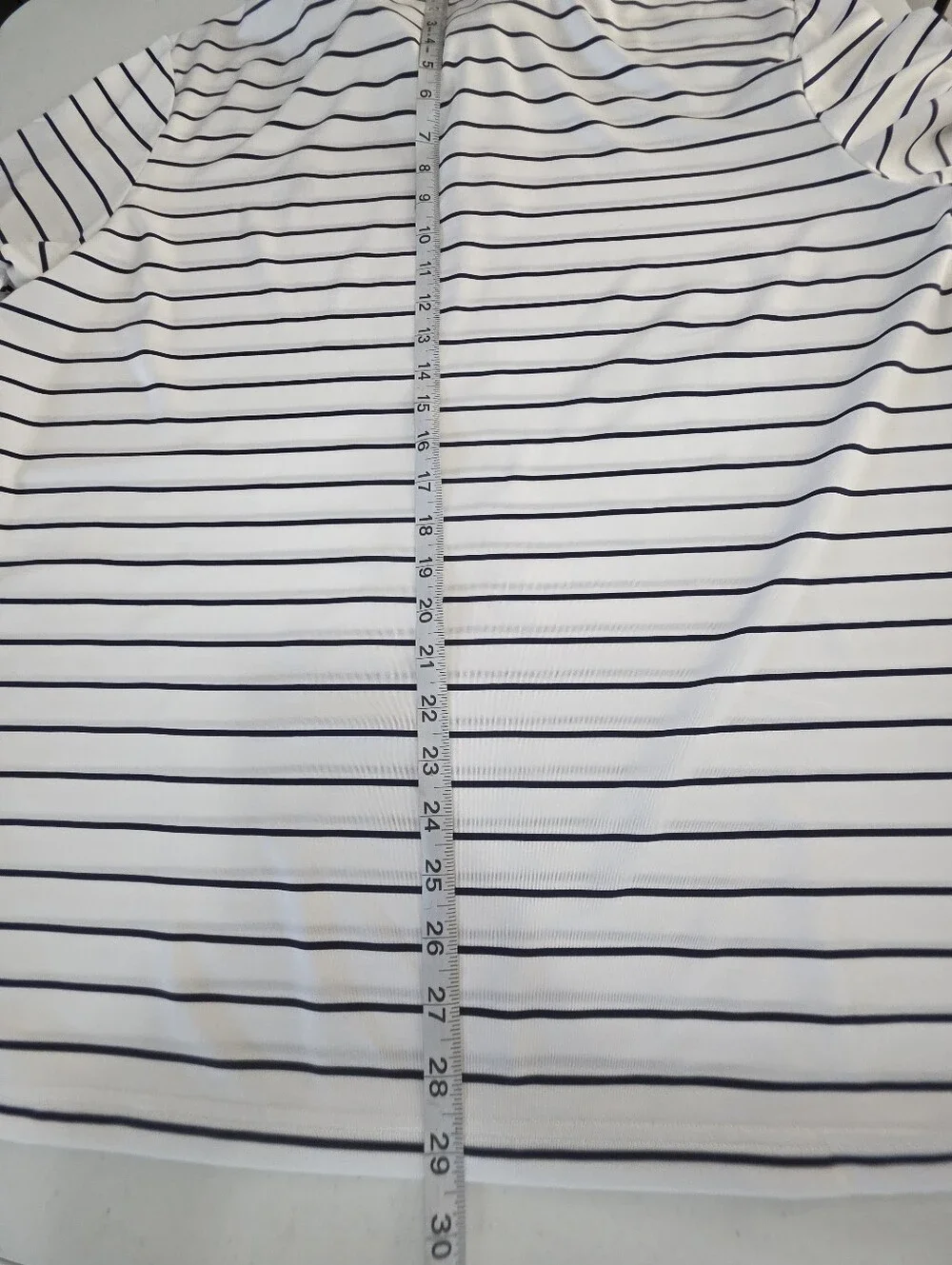Polo Ralph Lauren Performance Polo Shirt Mens L White Navy Stripe NWT Golf